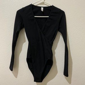 American Apparel Cotton Spandex Cross V Bodysuit
